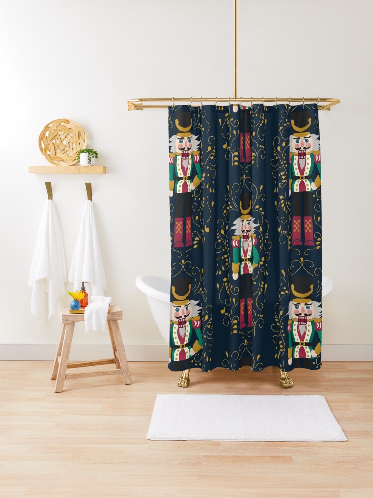 Thumbnail 1 of 5, Shower Curtain, Nutcraker soldier designed and sold by Sukistic.