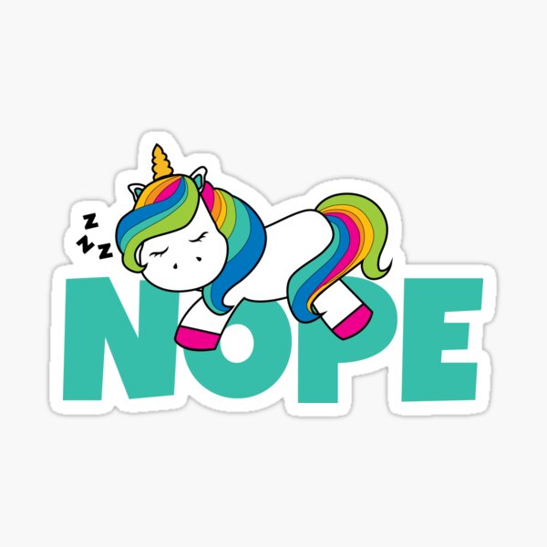 Item preview, Nope - Unicorn designed and sold by Teamtsunami6.