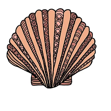 Artwork thumbnail, Shell Yeah Patterned Sea Shell by BrooklynMariee