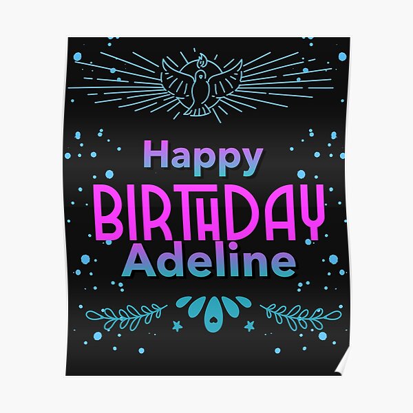 Poster Joyeux Anniversaire Madelyn Par Hemerton Redbubble
