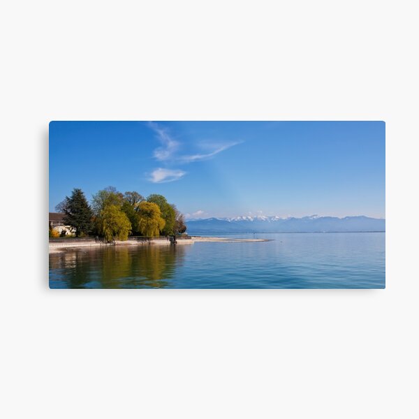 Austrian Alps on Lake Constance Metal Print
