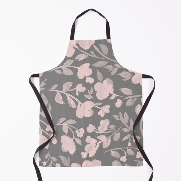 Item preview, Pink flower watercolor seamless patterns gray designed and sold by frenchstylehome.