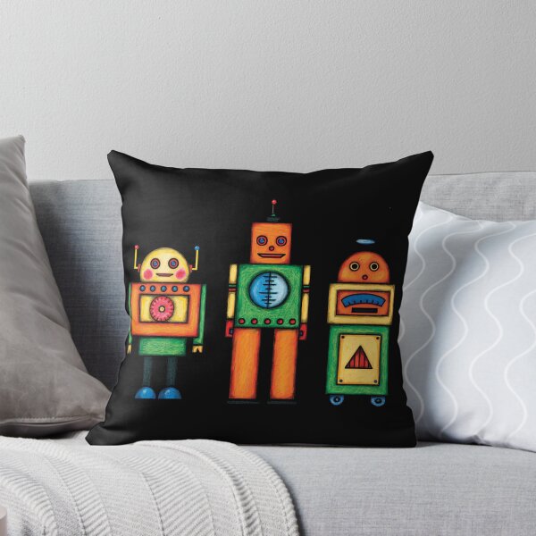 Item preview, Three Retro Robot Friends designed and sold by Freddie Levin.