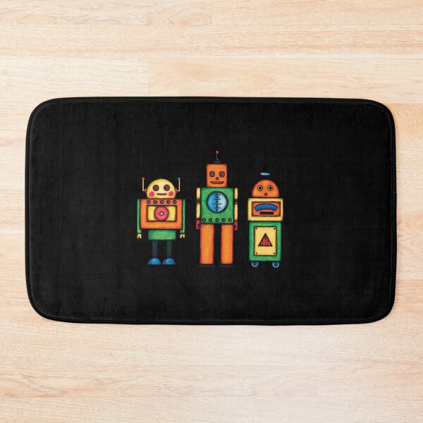 Item preview, Three Retro Robot Friends designed and sold by Freddie Levin.