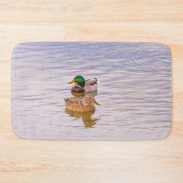 Item preview, Mallard Ducks on Winter Sunset Lake designed and sold by Amy Mitchell.