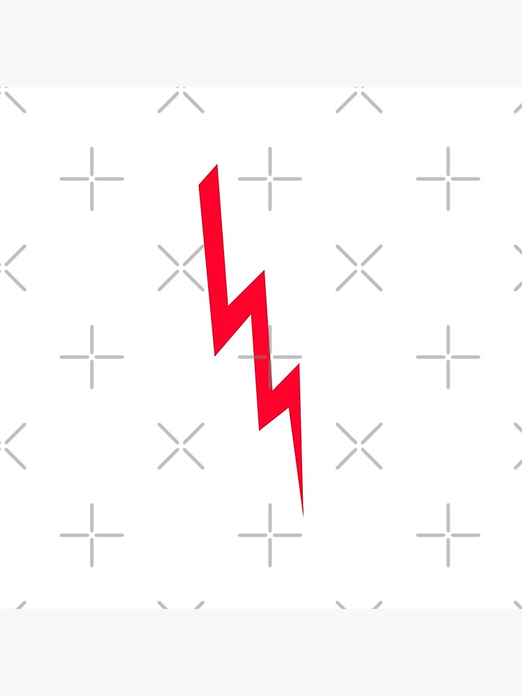 Red Lightning Bolt Symbol Poster By Oxoxoxo Redbubble 