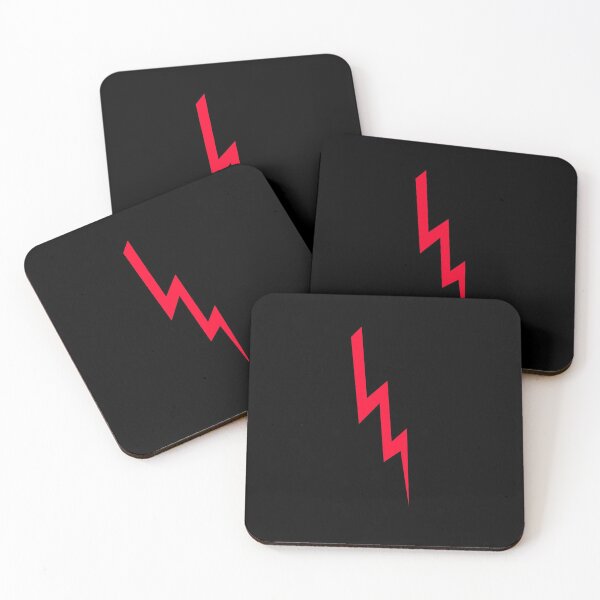 Item preview, Red Lightning Bolt Symbol black background designed and sold by oxoxoxo.