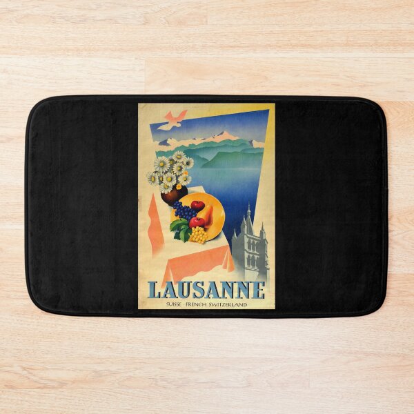 Item preview, Lausanne retro poster designed and sold by CorasPosters.