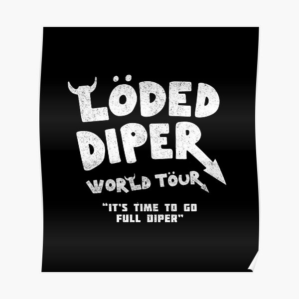Loded Diper World Tour - vintage Poster