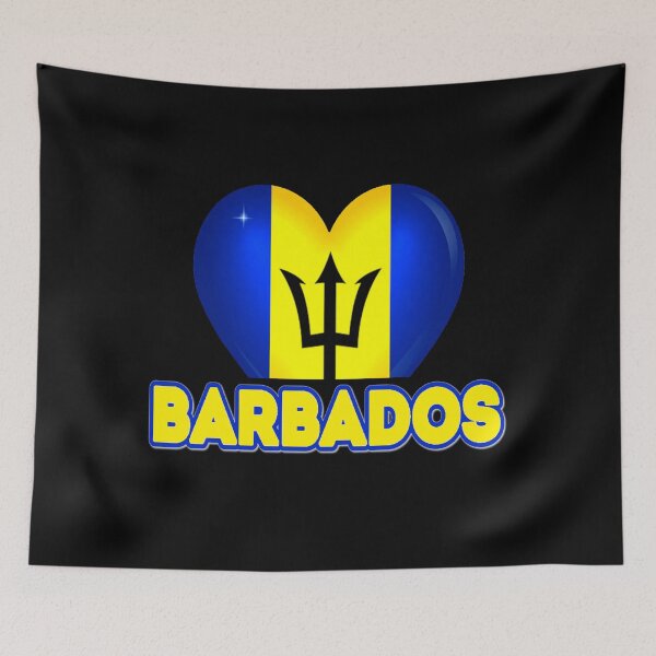 Item preview, Barbados National Flag Heart Graphic designed and sold by JG0024.