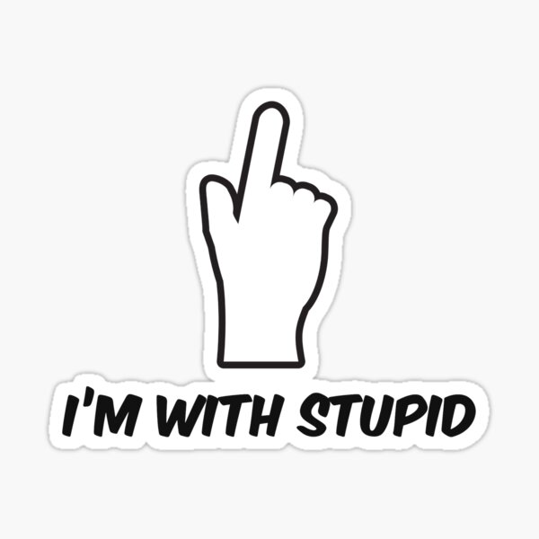 Item preview, I'm with stupid designed and sold by PinkWitchshop.