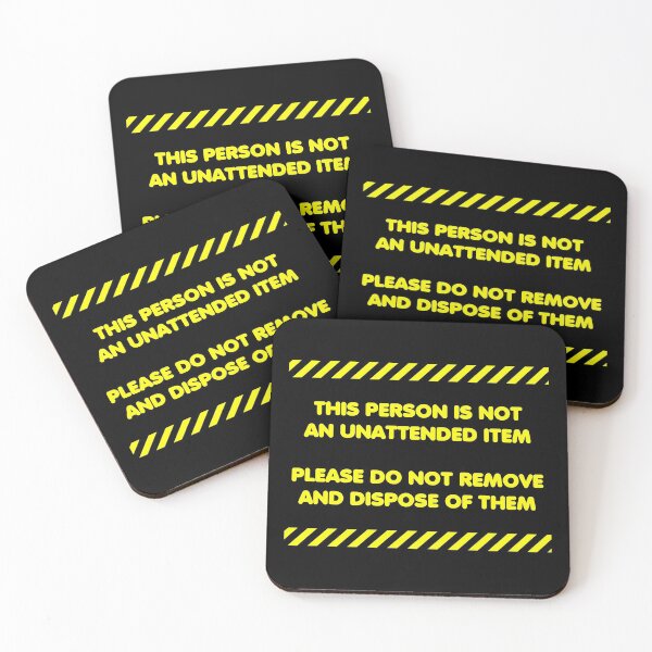 Item preview, This person is not an unattended tem - inspired by Alan Davies, QI designed and sold by harrizon.