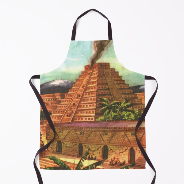 Item preview, Aztec Pyramid Temple - Vintage Retro Illustration designed and sold by elevens.
