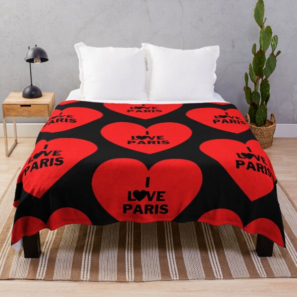Artikelvorschau, Ich liebe Paris Red Black Heart Design entworfen und verkauft von TheHappyK.