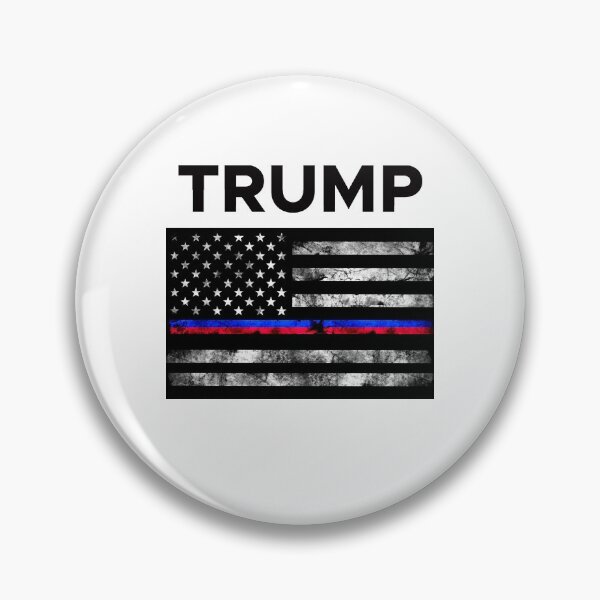 Item preview, Trump with Thin Blue and Red Line Flag designed and sold by WisdomsPress.