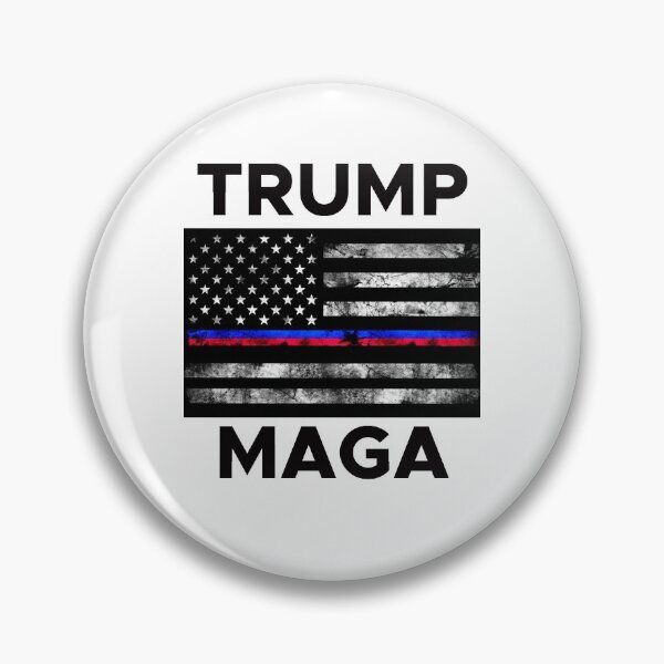 Item preview, Trump 2020 with MAGA and Thin Red and Blue Lines designed and sold by WisdomsPress.