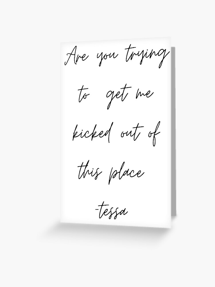 Carte De Vœux Apres Notre Collision Citation De Tessa Young A Hardin Scott Par Alanaf1 Redbubble