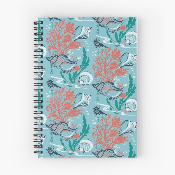 Item preview, Seashells and Coral in Blue designed and sold by Raqilu Designs.
