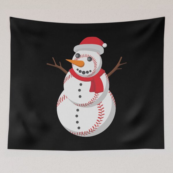 Item preview, Baseball Player Christmas - Snowman made of Baseballs designed and sold by EstelleStar.