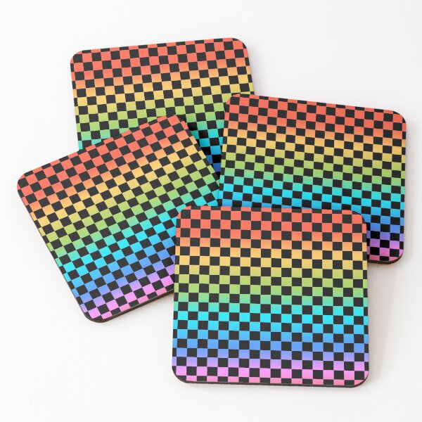 Item preview, Rainbow Checkerboard (Black) designed and sold by misimichu.