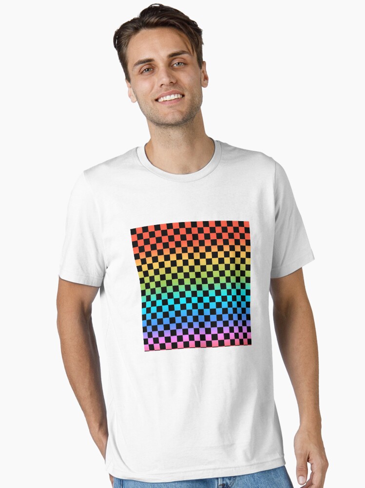 Rainbow Checkerboard (Black)