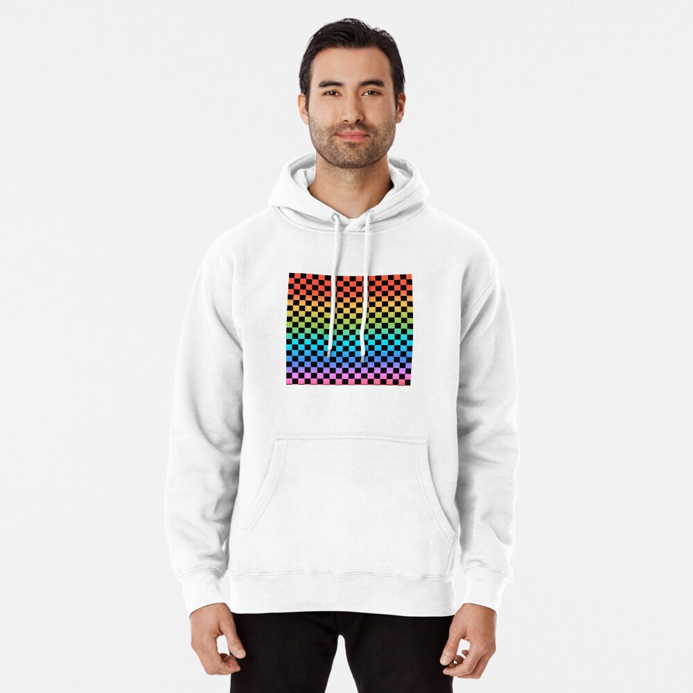 Rainbow checkerboard clearance hoodie