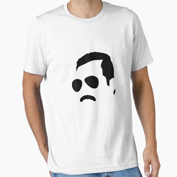 Vista previa del artículo con la obra «Freddie Mercury - Camiseta oficial monocromática con cara de bloque», diseñado y vendido por omarshopk.
