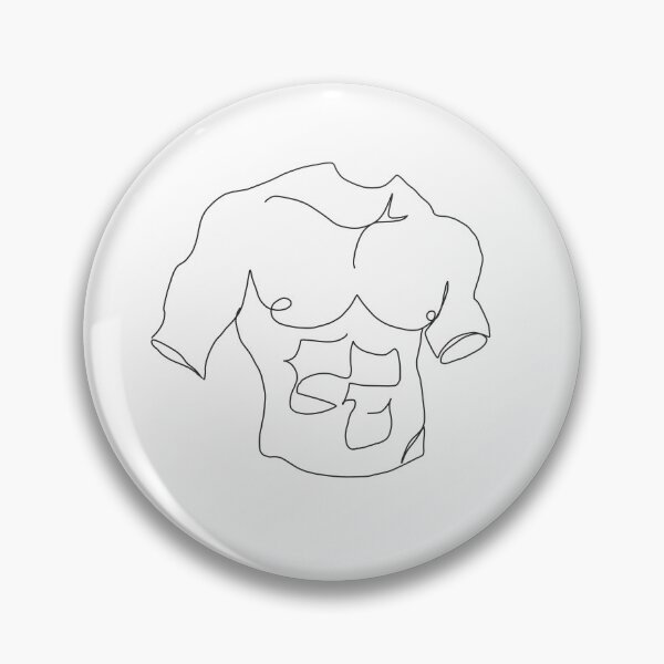 Item preview, Male torso line art.  designed and sold by gaylineart.