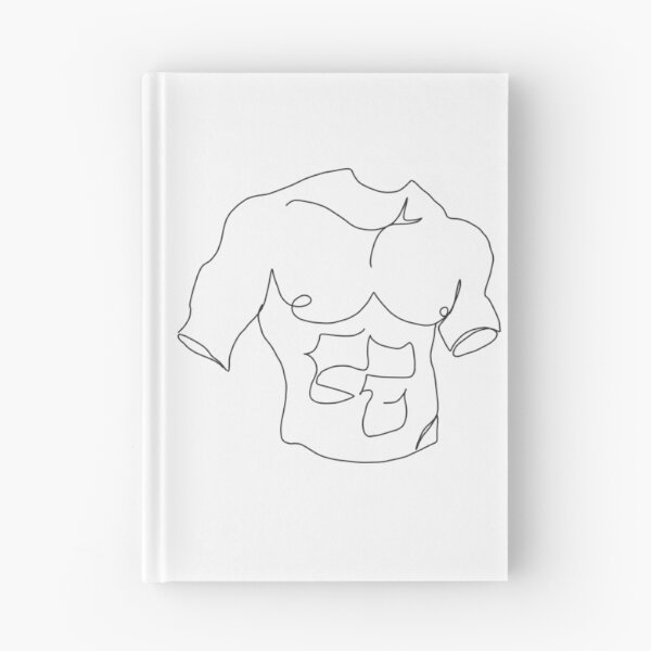 Aperçu de l'œuvre Dessin au trait du torse masculin. créée et vendue par gaylineart.