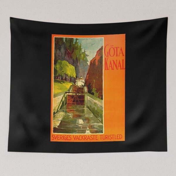 Item preview, Goeta Kanal retro poster designed and sold by CorasPosters.