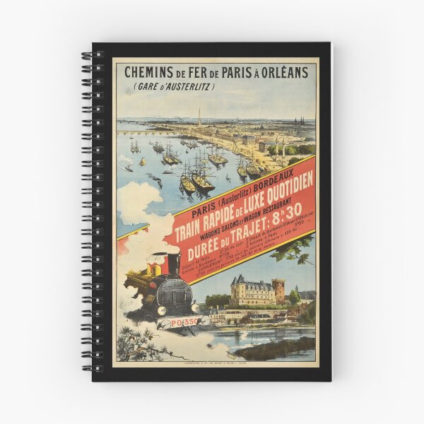Item preview, Paris-Bordeaux retro poster designed and sold by CorasPosters.