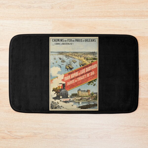 Item preview, Paris-Bordeaux retro poster designed and sold by CorasPosters.