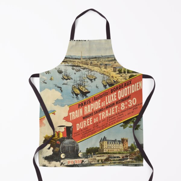 Item preview, Paris-Bordeaux retro poster designed and sold by CorasPosters.