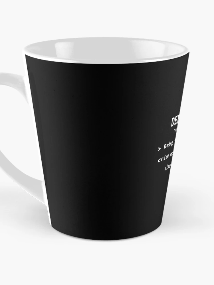 Thumbnail 3 of 4, Coffee Mug, Debugging Definition | Funny Coding Programming Design designed and sold by noirty.