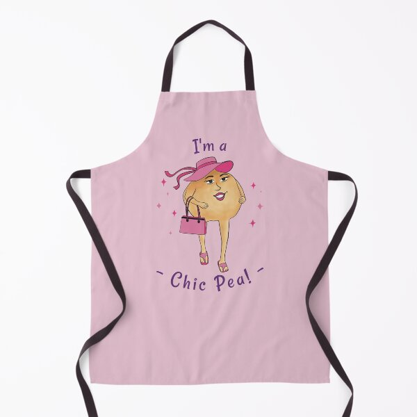 Item preview, I'm a Chic Pea! - funny cartoon character on pink background designed and sold by Crystal Raymond.