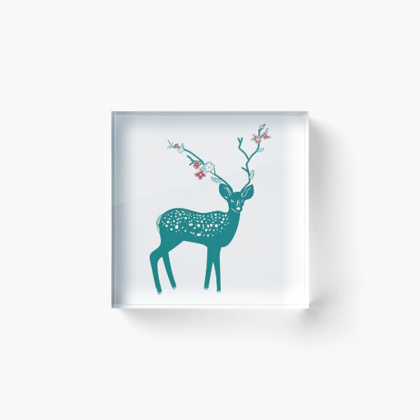 Item preview, Scandia Christmas Deer Teal designed and sold by DarkHumorstore.