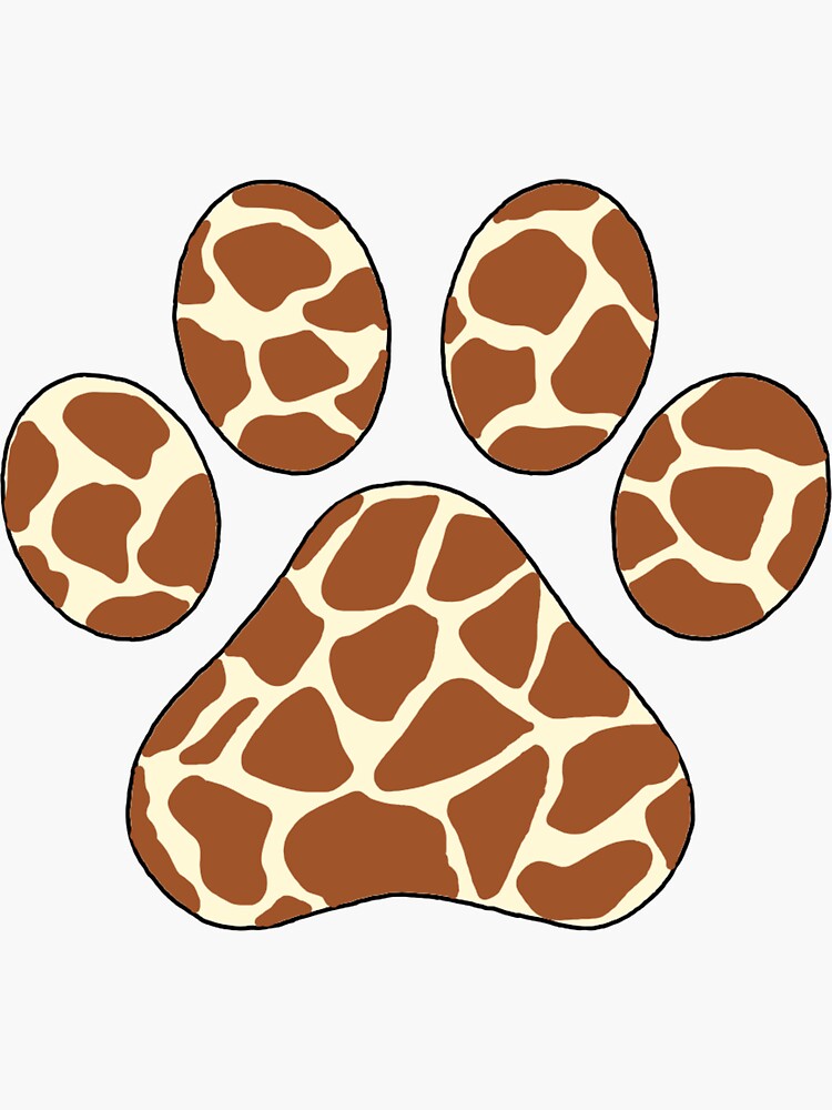 Giraffe Paw Print Sticker By Sticks4Society Redbubble giraffe-paw-print-sticker-by-sticks4society-redbubble