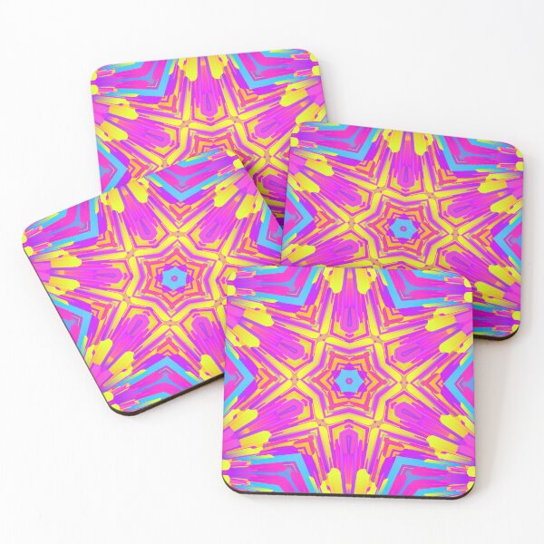 Item preview, Retro pink blue and yellow star designed and sold by BubbleCrumbs.