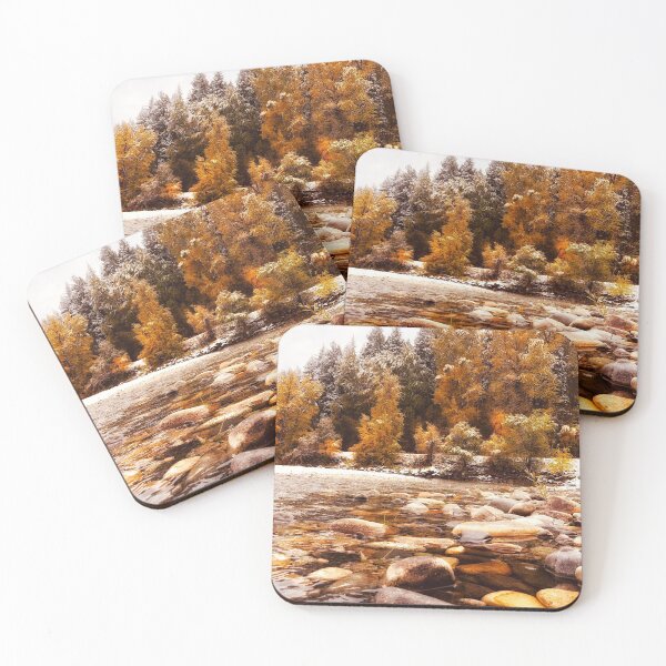 Item preview, Fall River Scene With First Dusting Of Snow designed and sold by tammyschroder.