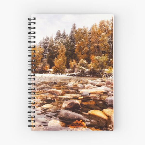 Item preview, Fall River Scene With First Dusting Of Snow designed and sold by tammyschroder.