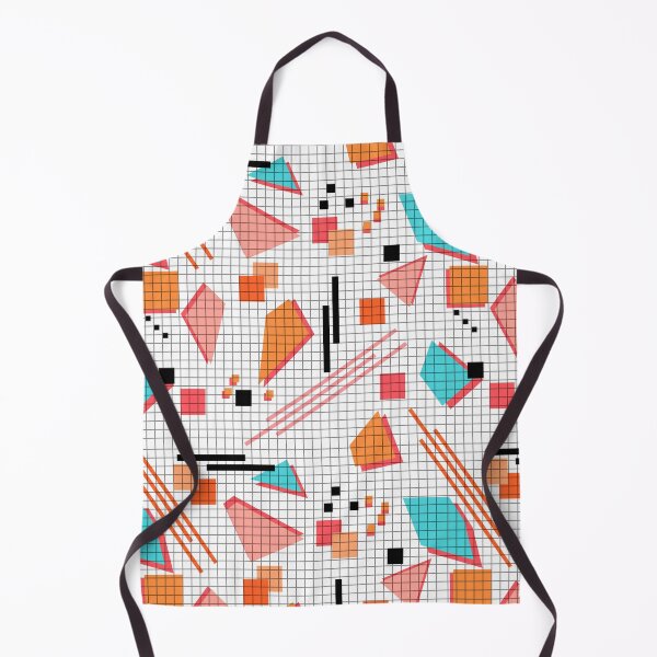 Item preview, Seamless school geometric memphis shapes pattern striped lined background designed and sold by fuzzyfox.