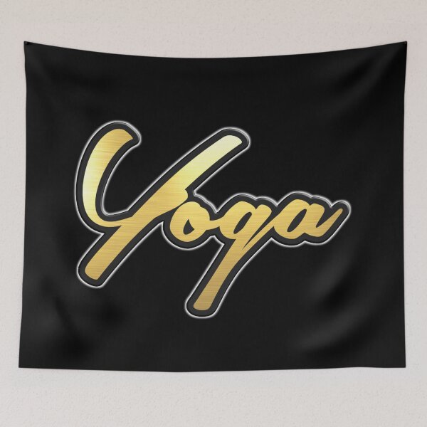 Item preview, Shiny black and Gold YOGA word ver1 designed and sold by smARTwork.