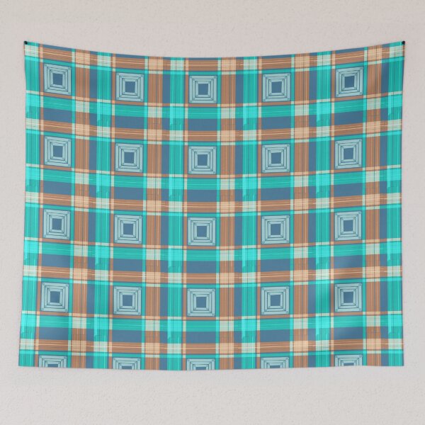 Artikelvorschau, Pastellblau-Grün-Plaid-Muster entworfen und verkauft von Life Is Beautiful.