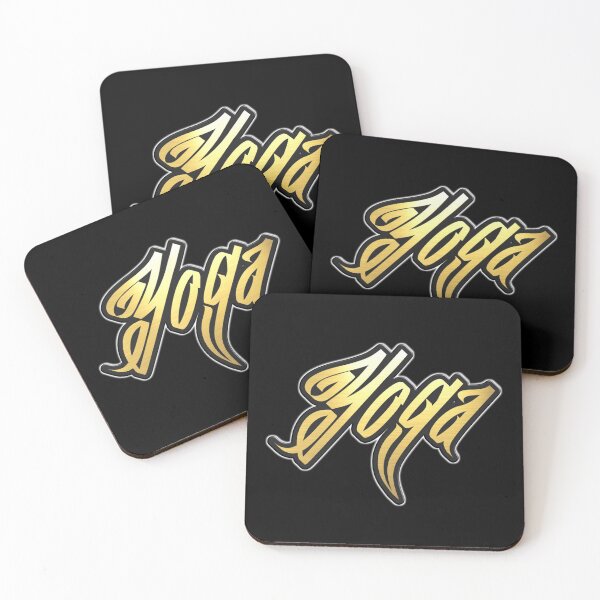 Item preview, Shiny black and Gold YOGA word ver2 designed and sold by smARTwork.