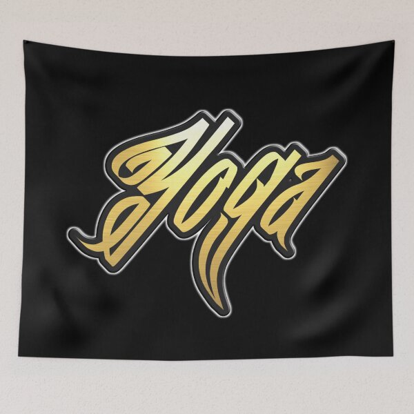 Item preview, Shiny black and Gold YOGA word ver2 designed and sold by smARTwork.