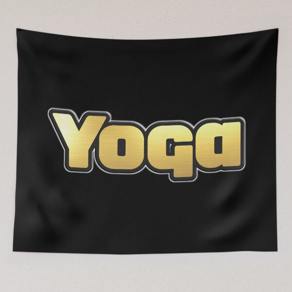 Item preview, Shiny black and Gold YOGA word ver3 designed and sold by smARTwork.
