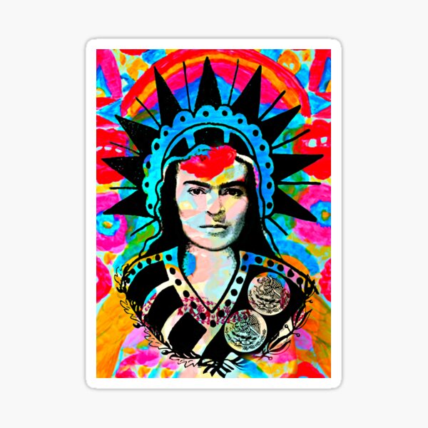 Item preview, Frida Kahlo Statue of LIberty Mexico Colorful Satire designed and sold by FridaArtGallery.