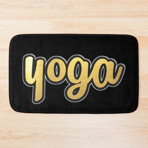 Item preview, Shiny black and Gold YOGA word ver4 designed and sold by smARTwork.