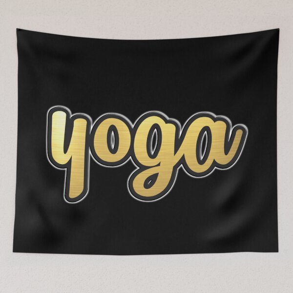 Item preview, Shiny black and Gold YOGA word ver4 designed and sold by smARTwork.
