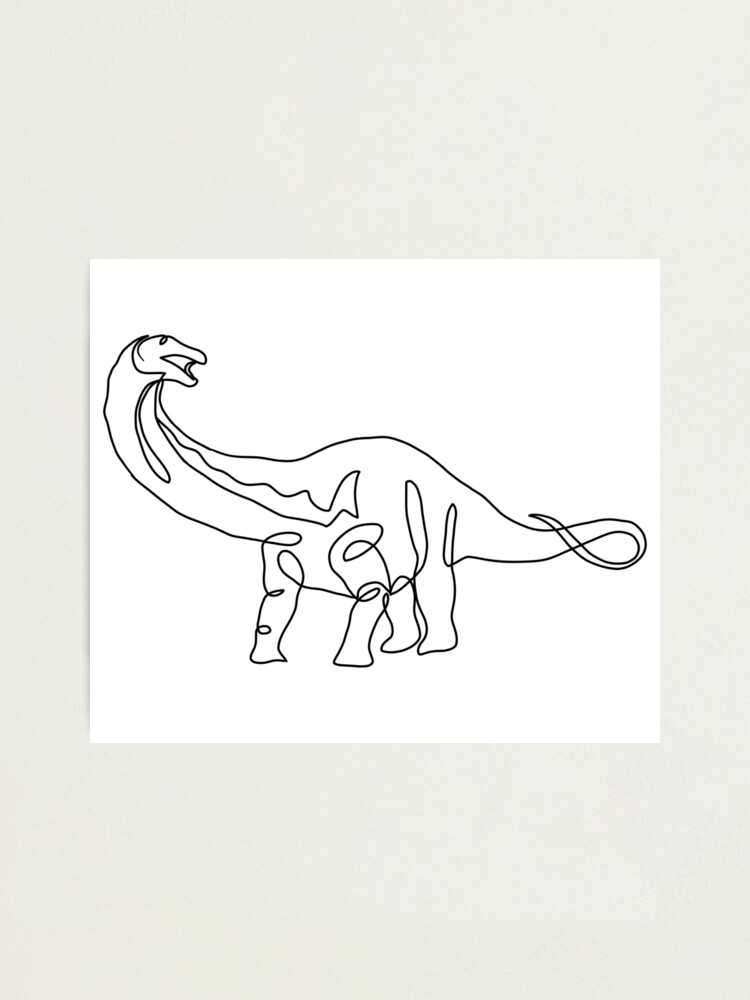 &quot;Brachiosaurus Dinosaurier Einfache Strichzeichnung
